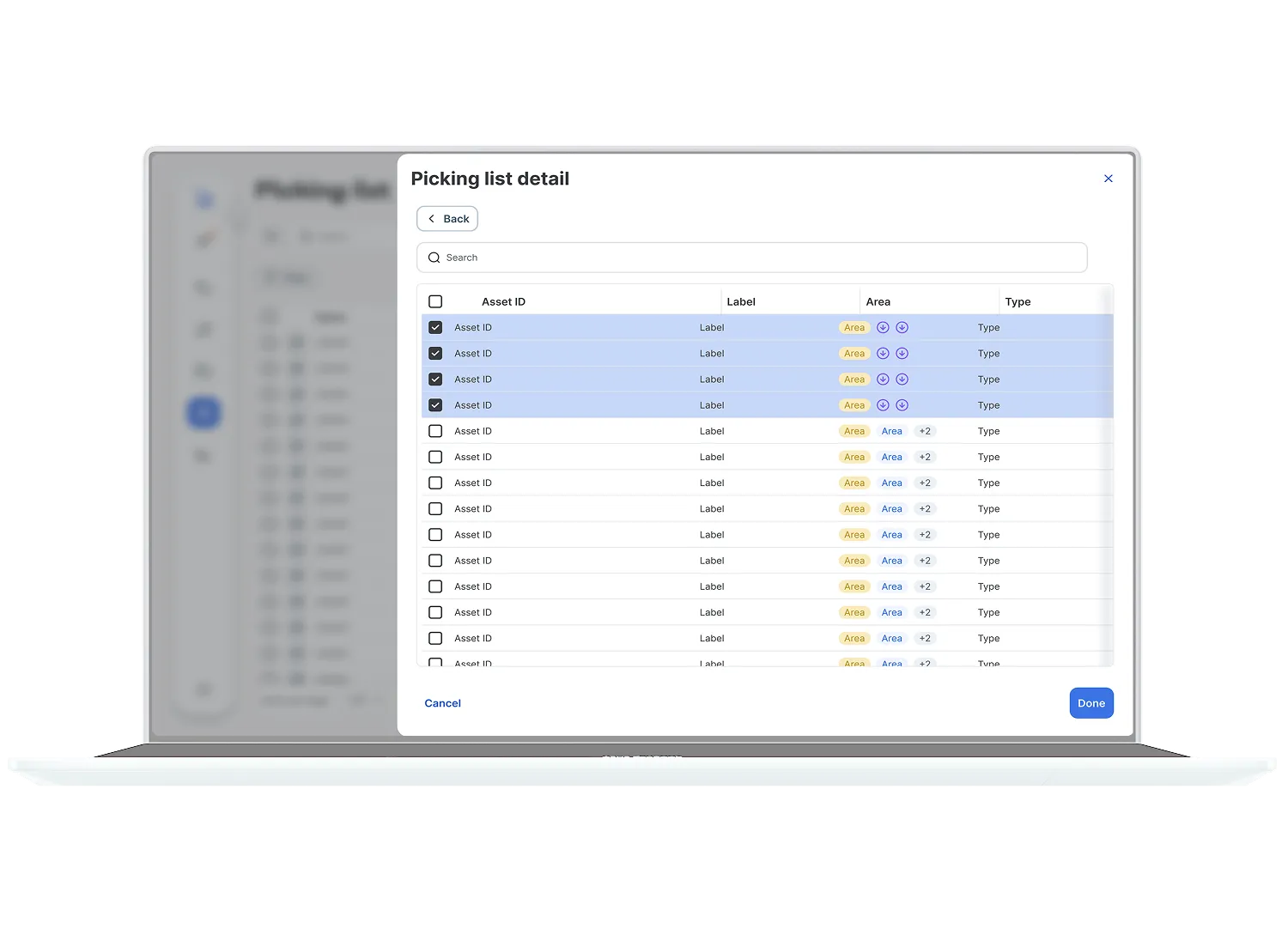 Picking list / Workflow manager